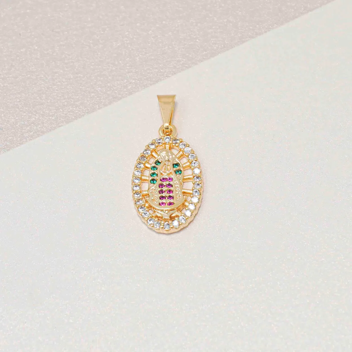 Dije Virgen Guadalupe Swarovski Med — vista 3