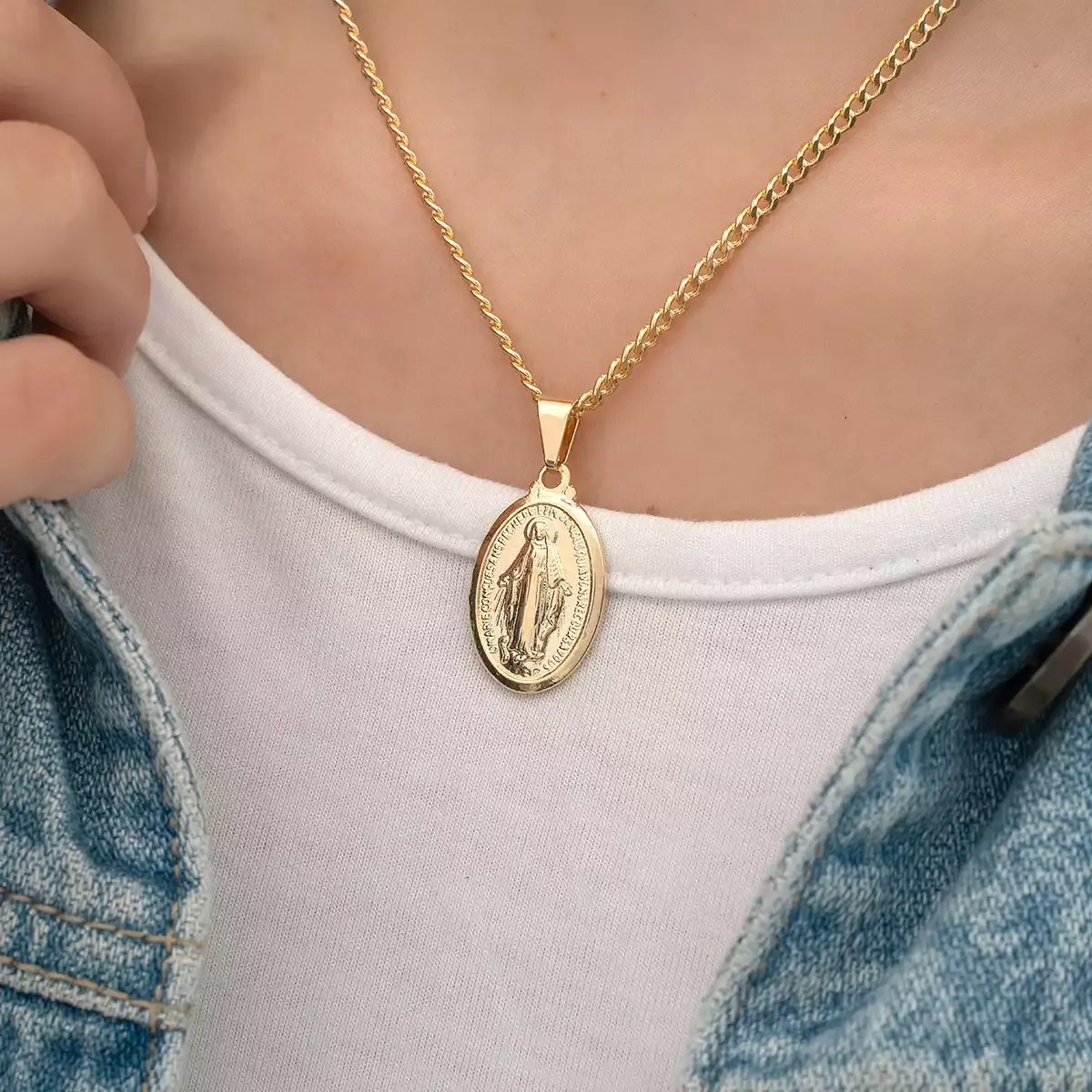 Dije Virgen Milagrosa Mediana — vista 2