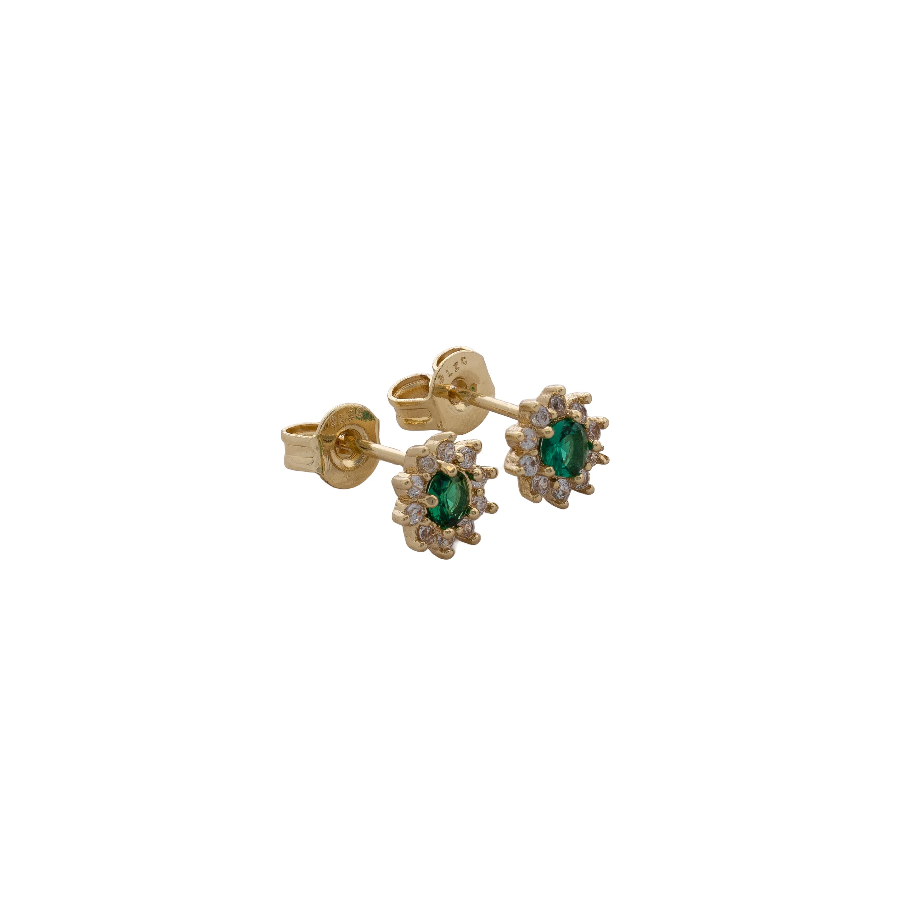 Aretes Green Fleur