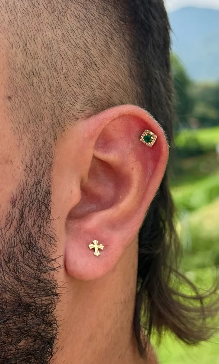 Aretes Cruz Eden — vista 2