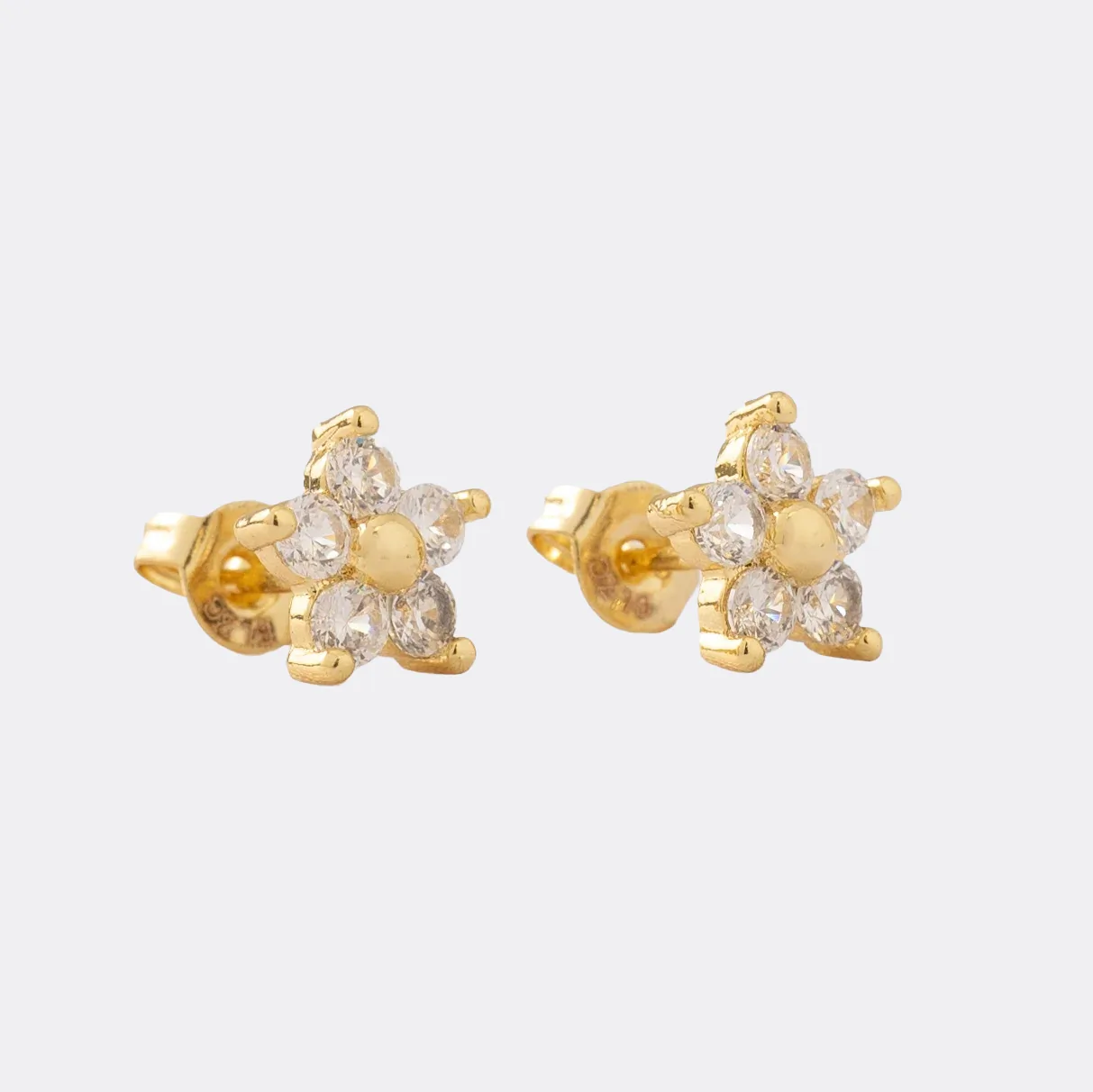 Aretes Flor 5 Circonias