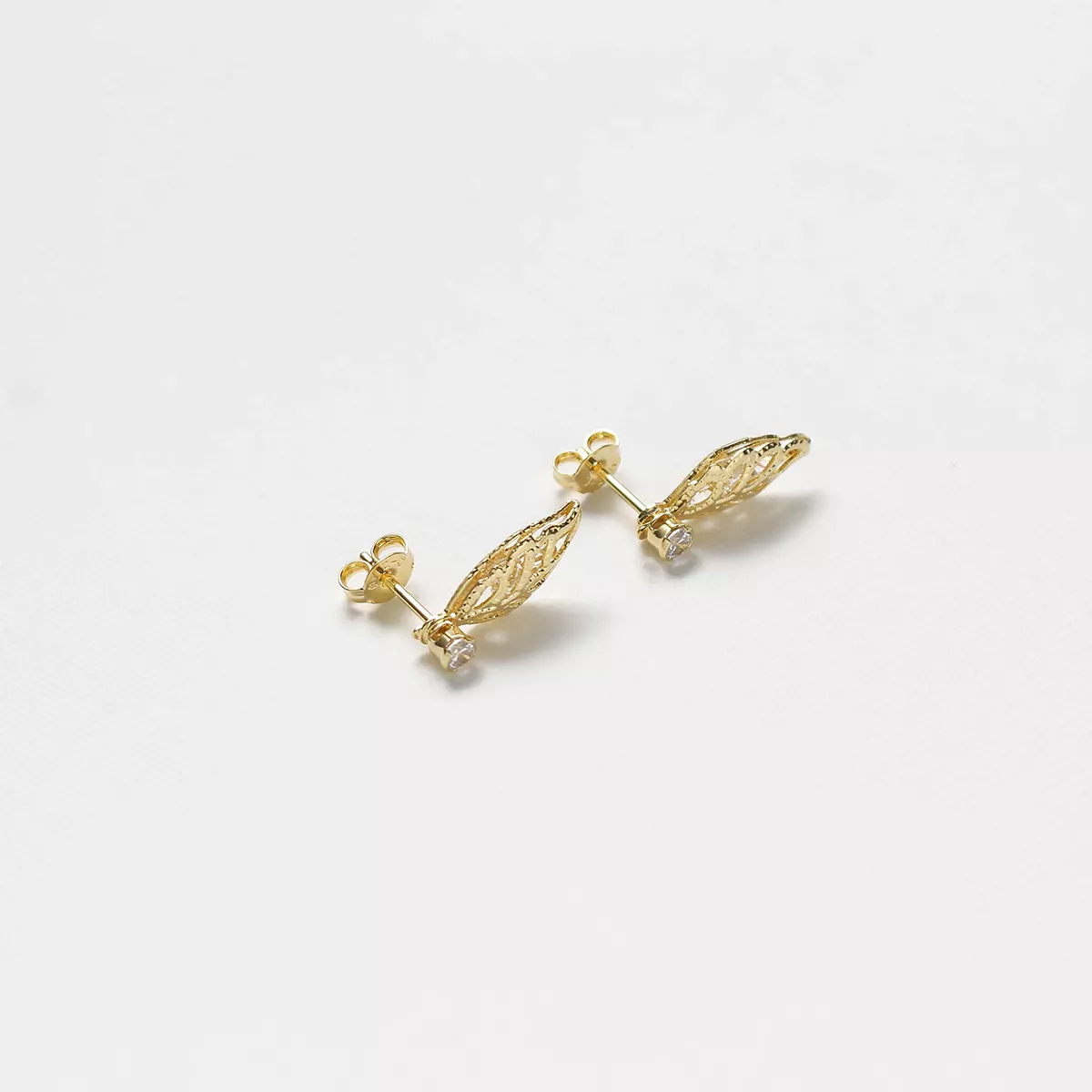 Aretes Hoja Circonias