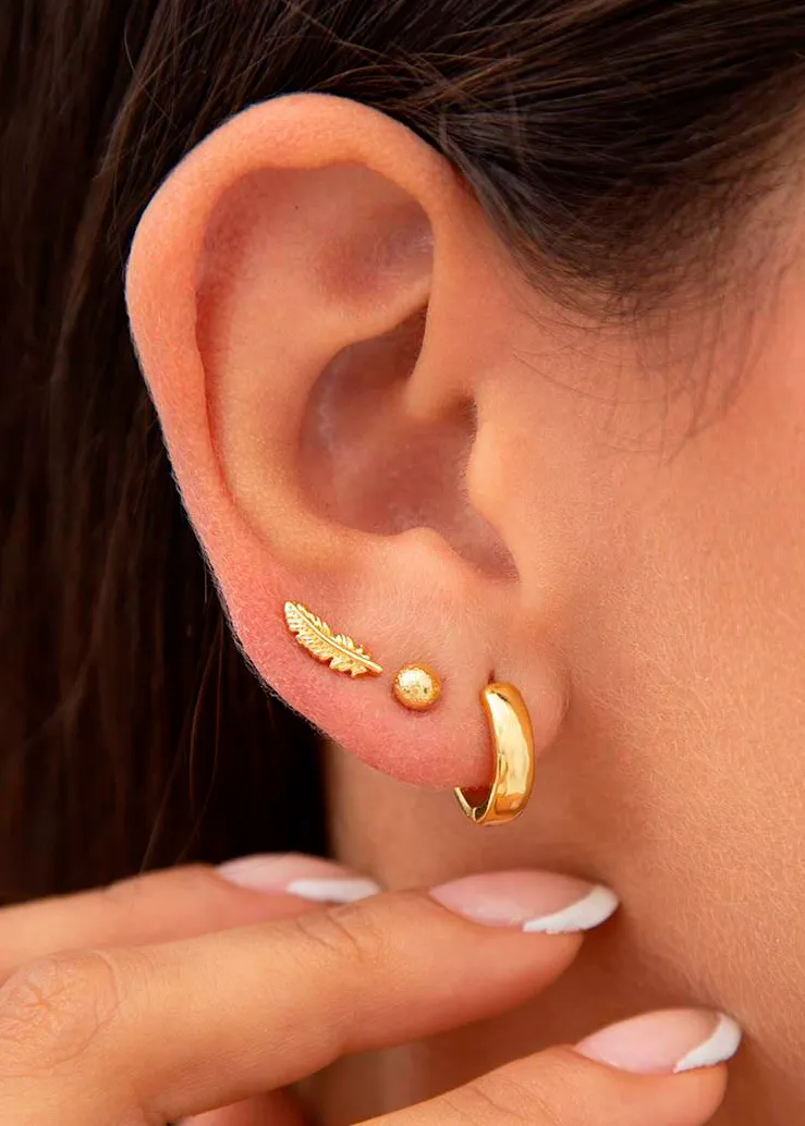 Aretes Feather — vista 2