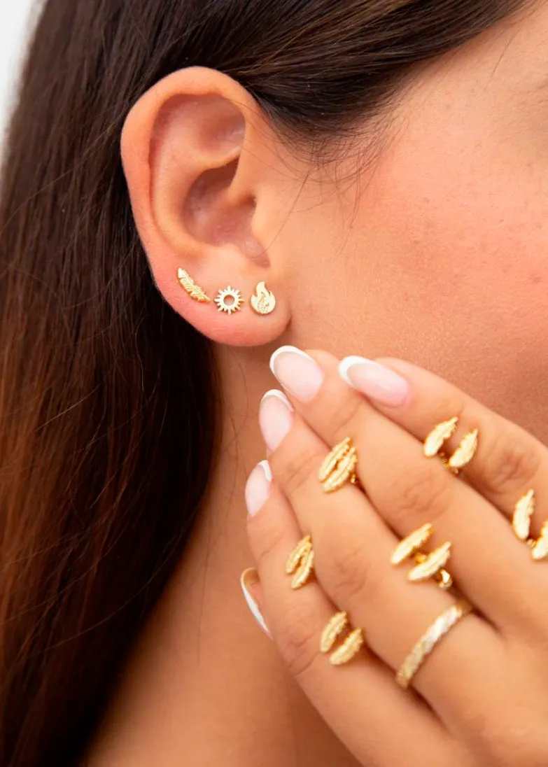 Aretes Feather — vista 4