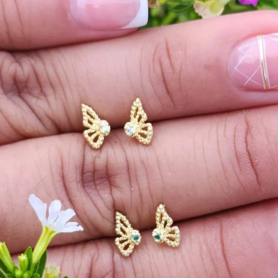 Aretes Mariposa Monarca — vista 2