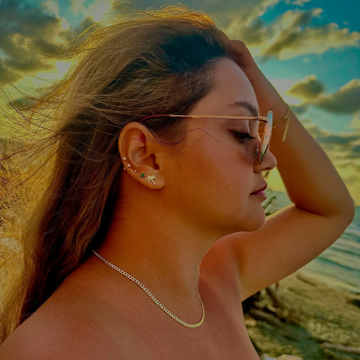 Aretes Palmera — vista 4