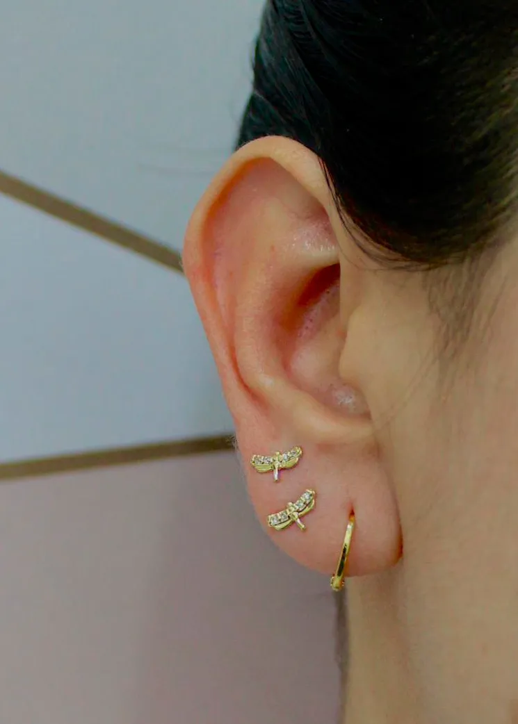 Aretes Libélula — vista 2