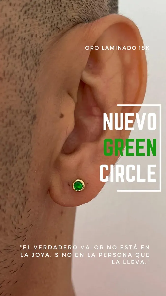 Aretes Green Circle — vista 2