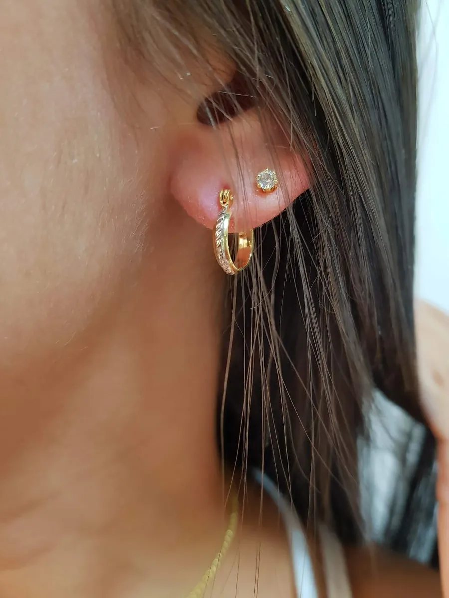 Aretes Candonga Corrugada — vista 2