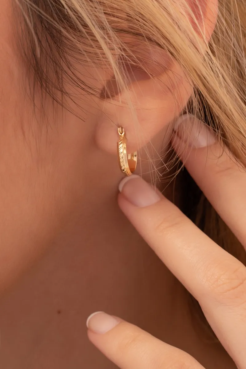 Aretes Candonga Corrugada — vista 3