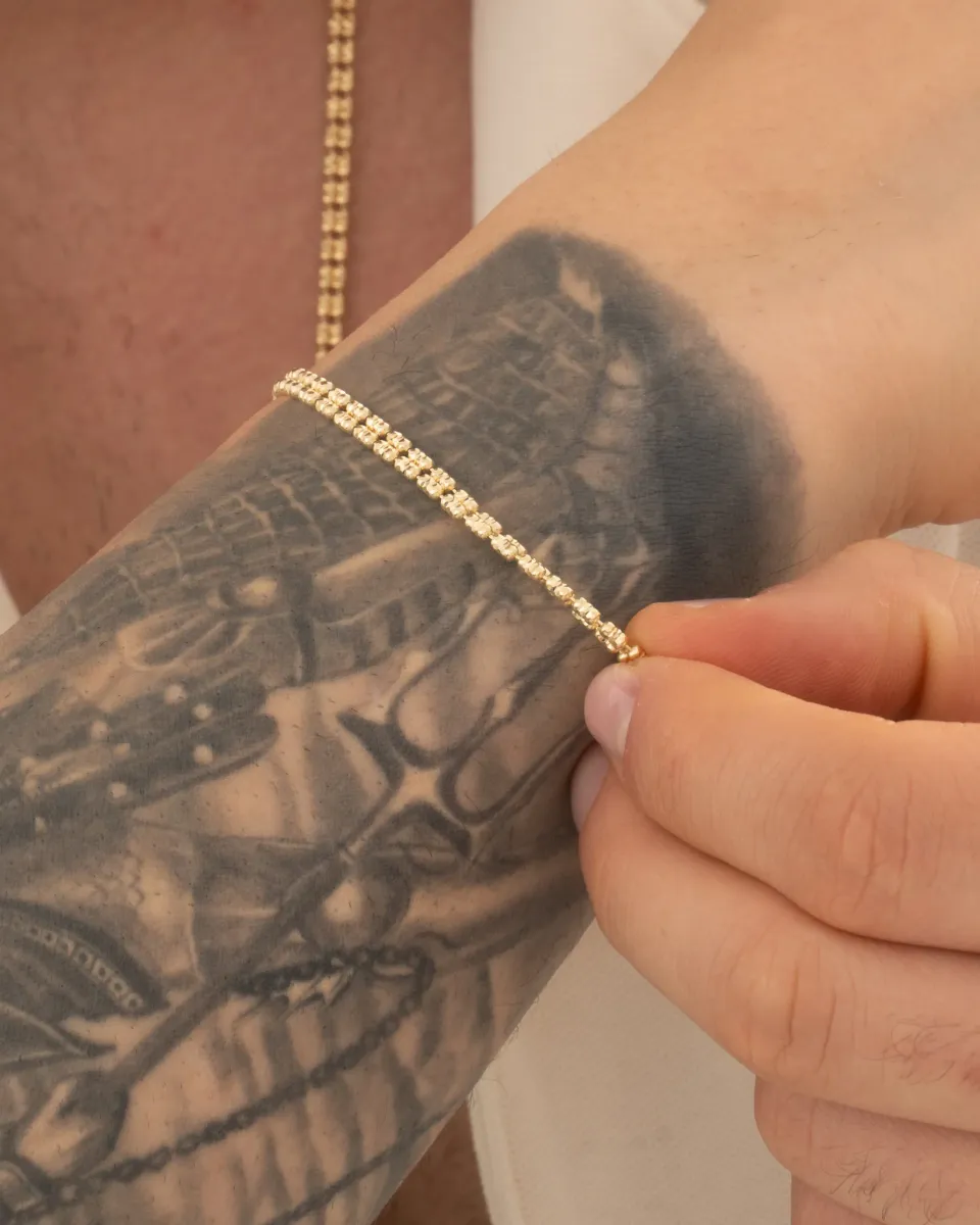 Pulsera Ice Gold 2l Italiana — vista 4