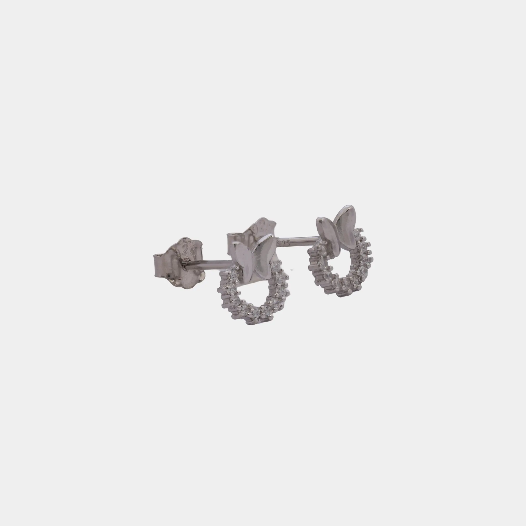 Aretes Butterfly Halo