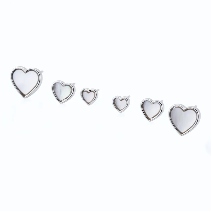 Aretes Set Cuore Nacar
